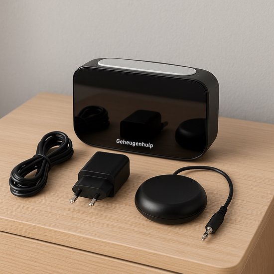 Wekker avec oreiller vibrant (secoueur de lit), double chargeur USB et affichage avec de grands chiffres