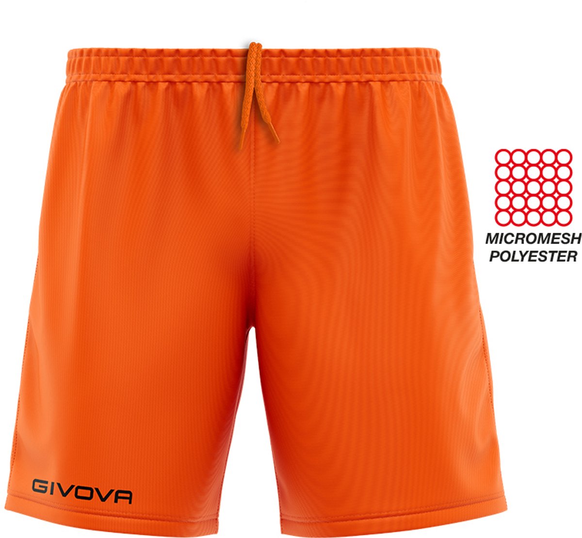 Short Panta Givova P018, korte broek wit, maat M, geborduurd logo !