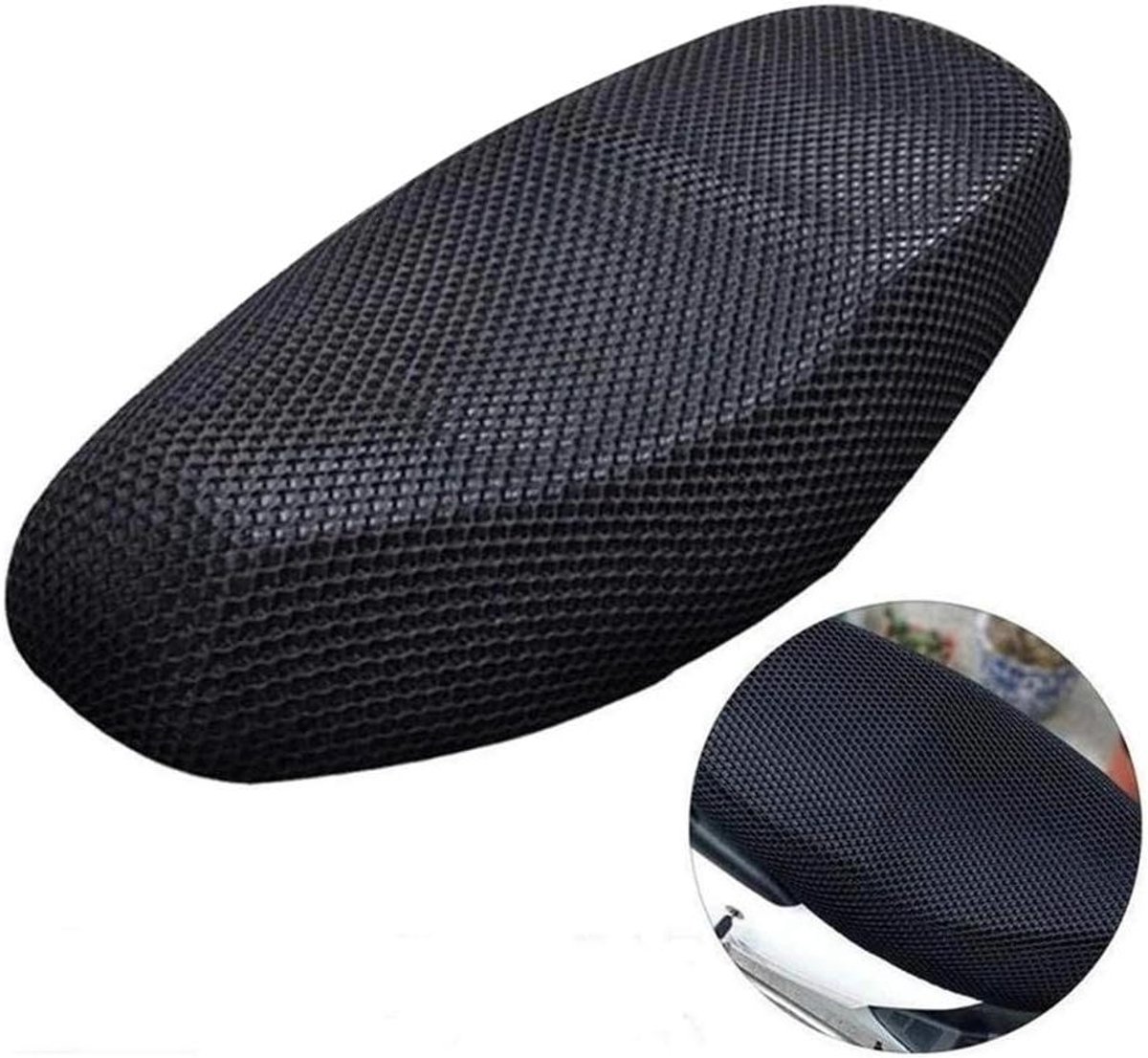 ByShane - Motorstoelbekleding van mesh voor warmte-isolatie en anti-slip effect - M/L/XL - Motorstoelovertrek voor scooter met ademende eigenschappen