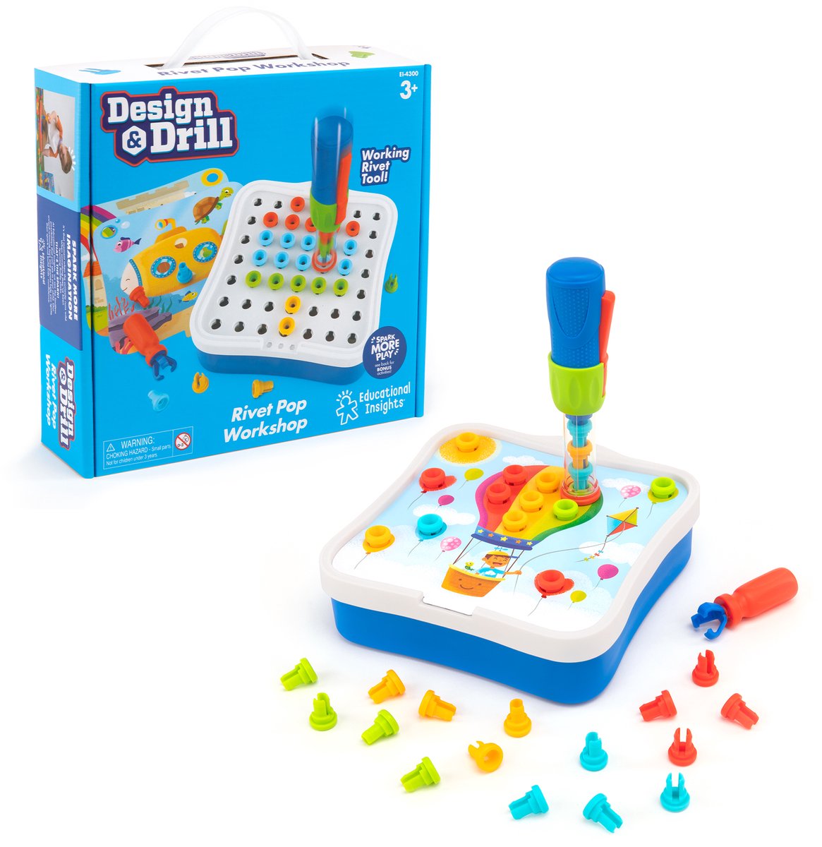 Learning Resources Design & Drill® Rivet Pop Workshop - 3+
