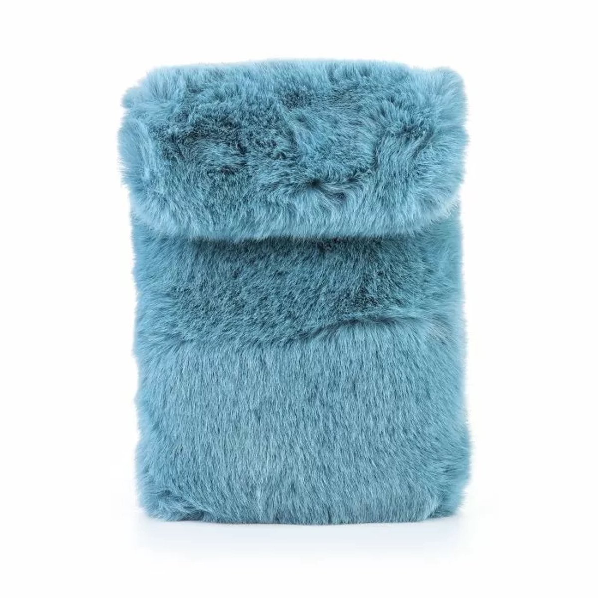 tasje - Blauw - faux fur - cadeau tip