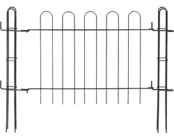 KADAX Tuinpoort, stalen stang, gepoedercoate tuinhek met metalen bevestigingen, vijverhek, decoratieve omheining voor tuin, vijver, boom, kortingen, hekelementen (tuinpoort voor 70 cm)