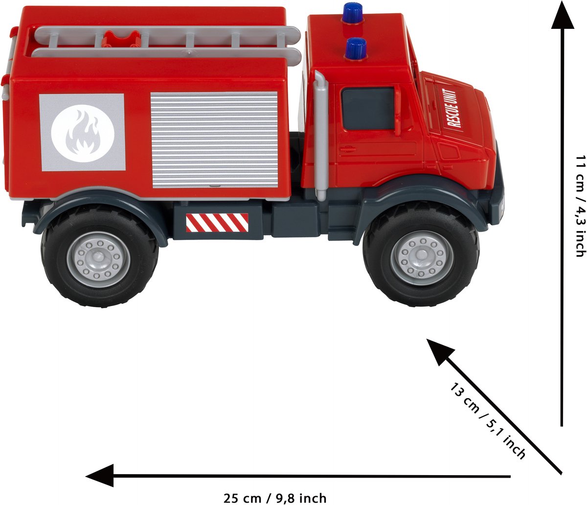 Klein toys - Mercedes-Benz - Unimog Brandweer auto zandtruck - voor binnen en buiten - schaal 1:24 — afbeelding 2