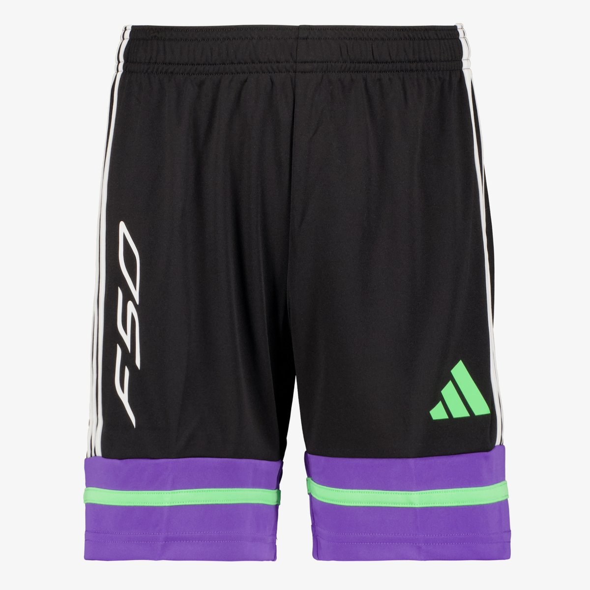 Adidas F50 SHO Y kinder voetbalshort zwart paars - Maat 140/146