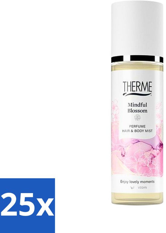 Therme - Mindful Blossom - Parfum Haar- & Lichaamsmist - Verfrissend - Verzorgend - 200ml - Bulkverpakking - 25 stuks