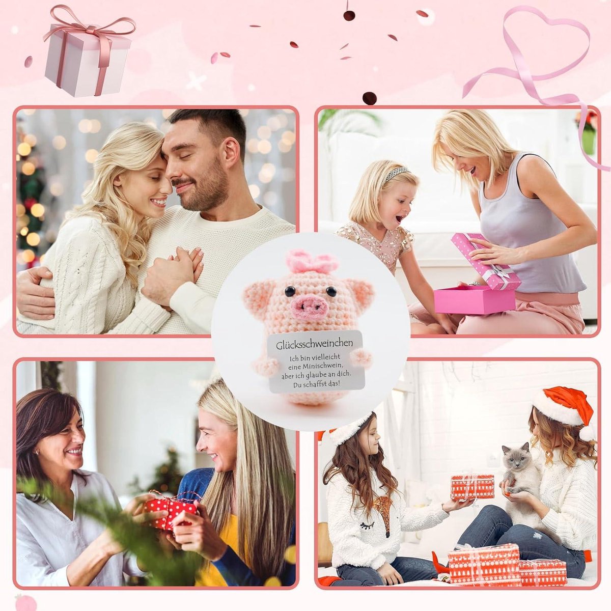 ByShane - Mini Varken Pop Knutselwol Moeder Maker Cadeau | Goed Geluk Cadeau | Motiverend Cadeau | Eerste Schooldag Cadeau | Geluksbrenger | Examen Cadeau — cadeau in Cadeau-ideeën - foto 4
