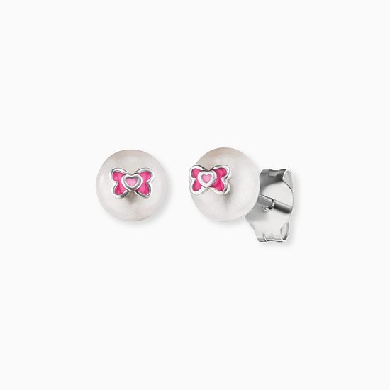 Boucles d'oreilles pour enfants Engelsrufer en argent 925 avec nœuds et émail