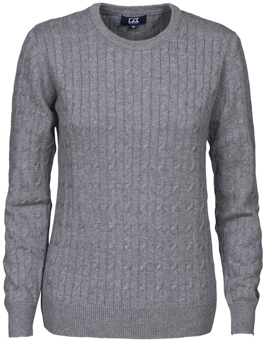 Cutter & Buck Blakely Knitted Sweater Dames 355403 - Grijs Melange - XL