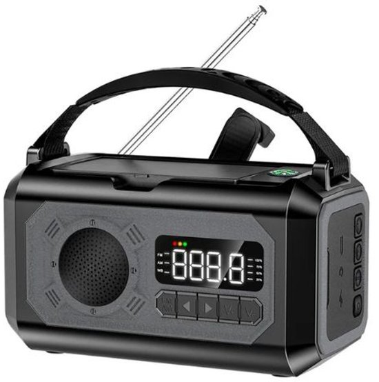 YIKANWEN Solar Radio AM/FM Crank Radio Portable USB