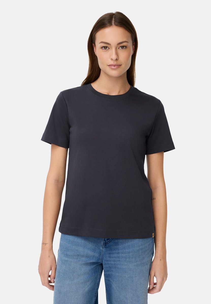 camel active T-Shirt van puur katoen - Maat womenswear-XXL - Middernachtblauw