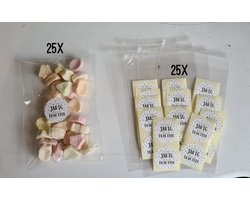 25 Uitdeelzakjes 10x15 cm + stickers | Cellofaan zakjes | Transparant | Ik ben Jarig dus ik trakteer stickers | School traktaties | Uitdelen | Traktatie | A6 formaat 10x15cm zakjes | 40mm sticker