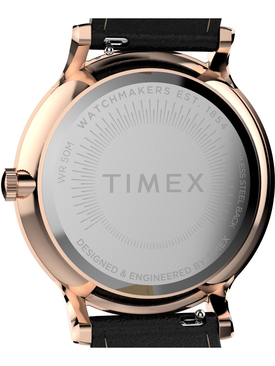 Timex Transcend Analoog Horloge Zwart Case: 100% Low Lead Brass | Armband: 100% Leather 38 mm TW2W19800AJ