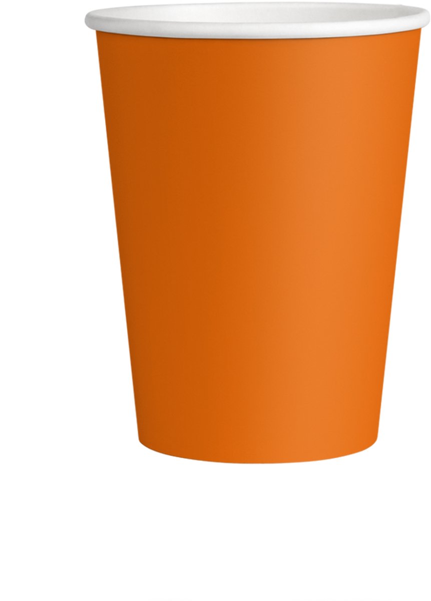 Wegwerpbekertjes Pastel Oranje 7cm – 8st — feestjecreatief