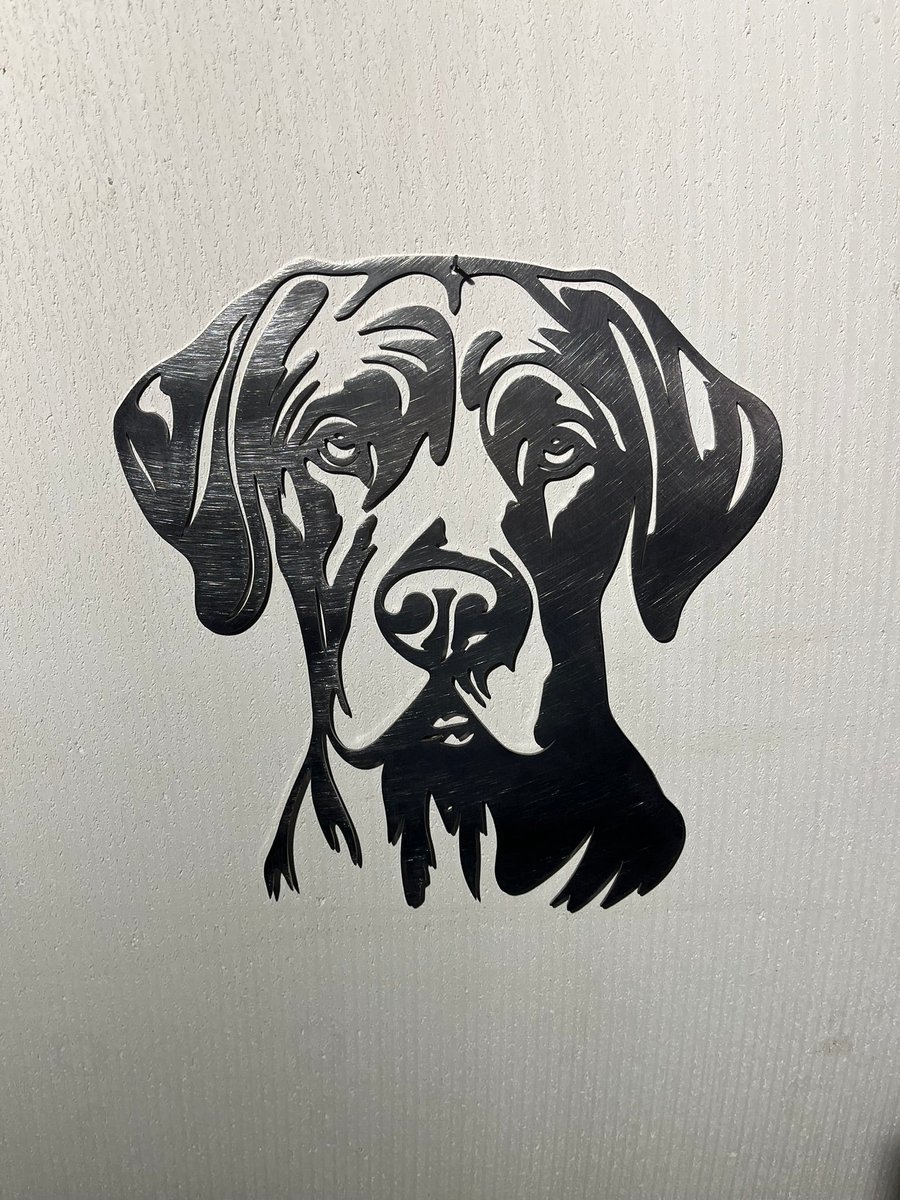 Metalen Hond - Duitse Dog (Great dane) - Wanddecoratie Cortenstaal