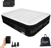 FLOAT VersaVento - 2 Persoons luchtbed met ingebouwde elektrische pomp - < 3 min snel opgeblazen - Incl 2 opbergzakken met klittenband, draagtas en reparatiekit - 203 x 152 x 45 cm - Zelfopblazend Twee persoons luchtmatras - Logeerbed Queen