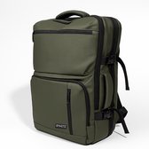55x40x20 Rugzak Expandable naar 55x40x25 - Ryanair, Transavia, Tui, Corendon - 18,4 inch Laptoprugzak - Verstelbare Straps en Borstband - Waterdicht Materiaal - Ultieme vervanger voor een Handbagage Koffer - ByMetz® Premium Backpack Olive