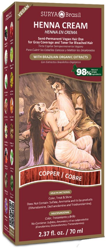 Surya Brasil Henna Haarverf Creme - Copper - 70 ml