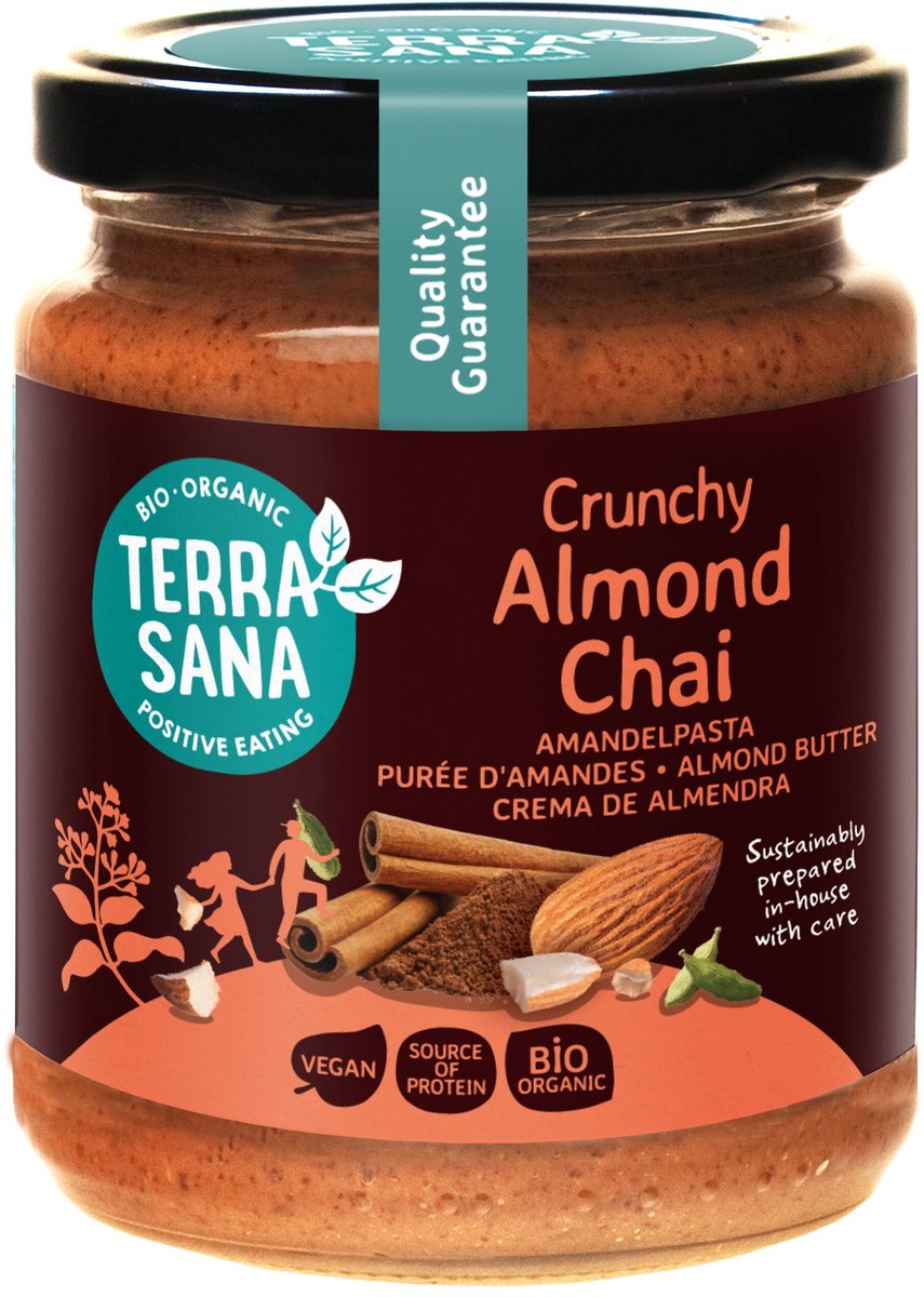 TerraSana Amandelpasta crunchy chai bio 250 Gram