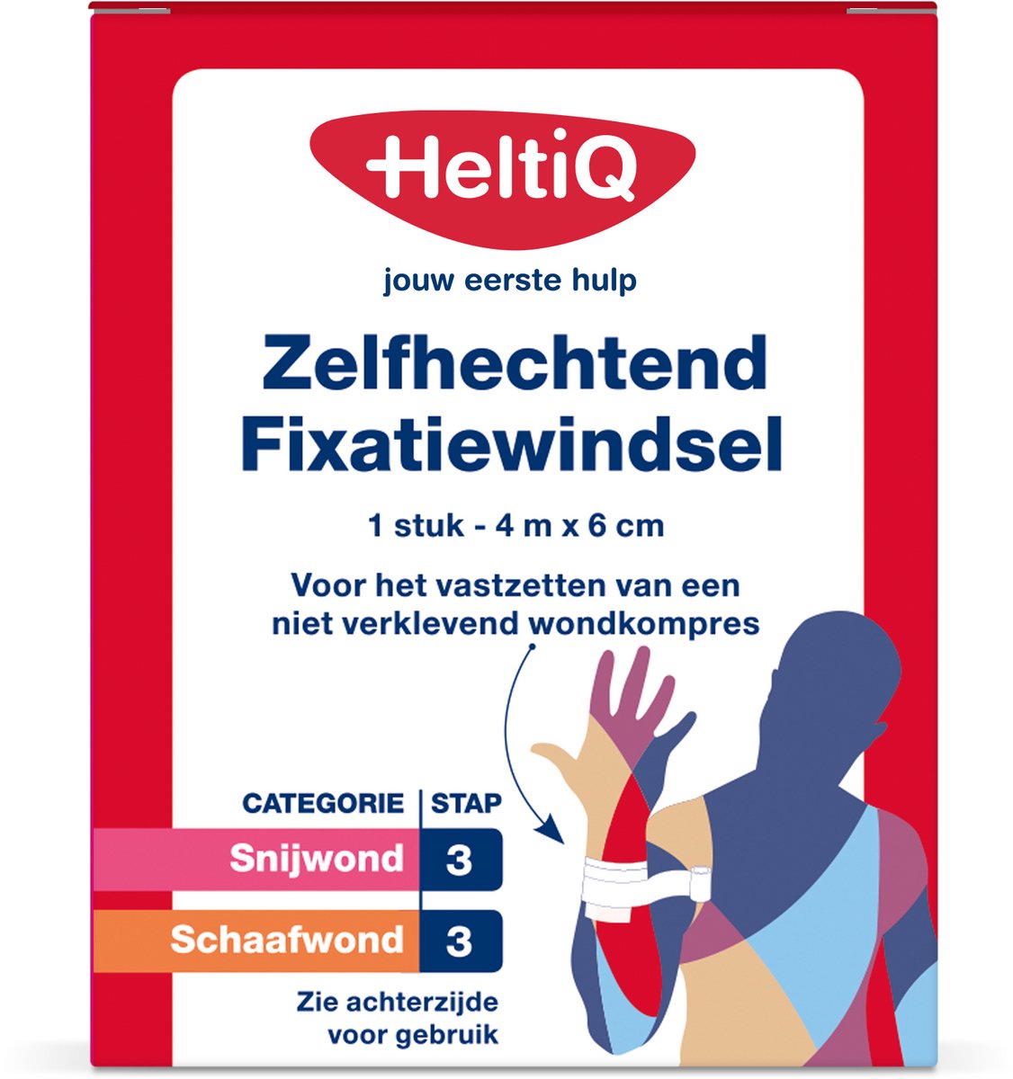 Goedkoopste HeltiQ Zelfhechtend Windsel 4 m x 6 cm