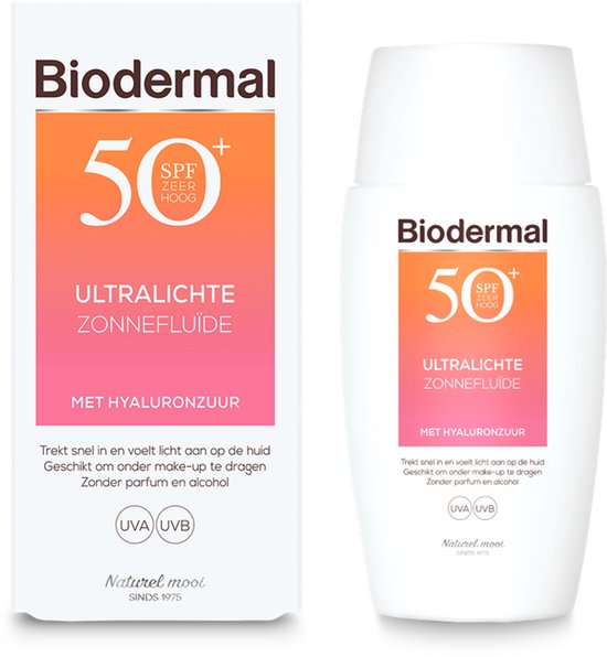 Biodermal Ultralichte Zonnefluide – Zonnebrand met SPF50+