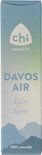 Doos met Chi Davos Air roller. Blauwe bergen op de voorkant. 100% natuurlijk.