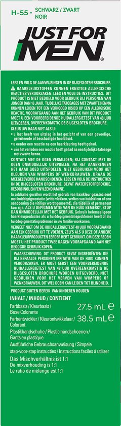 Teinture pour cheveux les cheveux Just For Men - Noir véritable H55