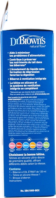 Dr. Brown's Options+ Anti-Colic Babyfles - Smalle halsfles - 120ml