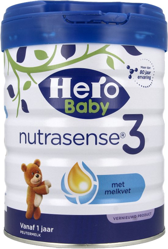 Hero Nutrasense SensiSoft Peutermelk 3 - Flesvoeding Vanaf 1 Jaar - 3 X 700 Gram Met Melkvet Palmolievrij