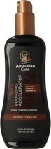 Australian Gold Dark Tanning Accelerator Spray Gel met bronzer - Zonnebrandcrème zonder SPF