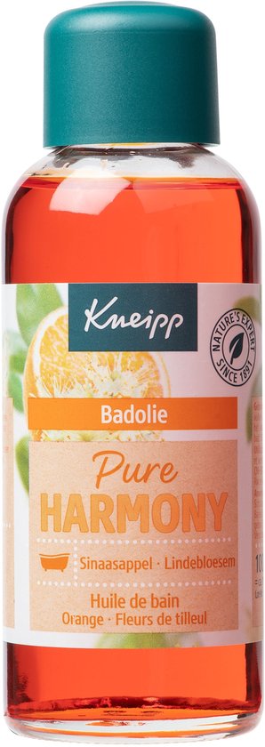 Kneipp Pure Harmony Badolie met sinaasappel en lindebloesem. Ontspannend en rustgevend.
