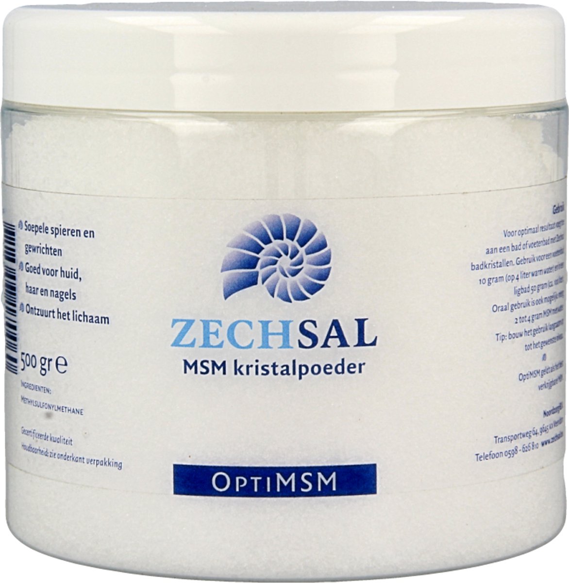 Zechsal OptiMSM - Badmiddel - 500 gr - Meest zuivere vorm van organisch zwavel