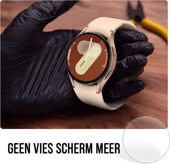 Screenprotector geschikt voor Samsung Galaxy Watch 4 / 5 / 6 / 7 / 8 - 40mm Screen Protector - 4 Stuks - Podec