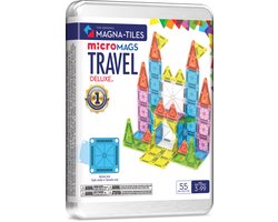 MAGNA-TILES Travel Set Deluxe 55-delige set - reisset - magnetisch bouw speelgoed - magnetische tegels - open einde speelgoed - vakantie speelgoed