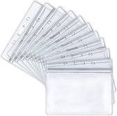 Lot de 40 porte-cartes en plastique transparents et étanches, naam et porte-nom, pour cartes d'identité, porte-badges double face