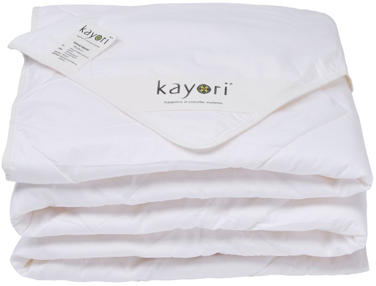 Kayori Ubashi Bamboe Zomerdekbed - 240x220 - Lits-jumeaux - Ademend & Vochtregulerend - Antibacterieel - Wit