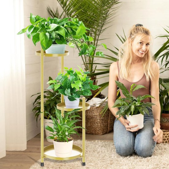 Plantenrek - Metaal - Plantentrap - Bloementrap - Bloemenrek - Buiten - Zwart