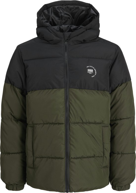 Jack & Jones Maze Logo Hood Puffer Jas Junior - Maat 164