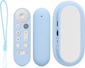 Étui kwmobile pour télécommande et appareil de streaming - Étui de protection adapté au Google TV Streamer 4K - Fabriqué en silicone bleu clair