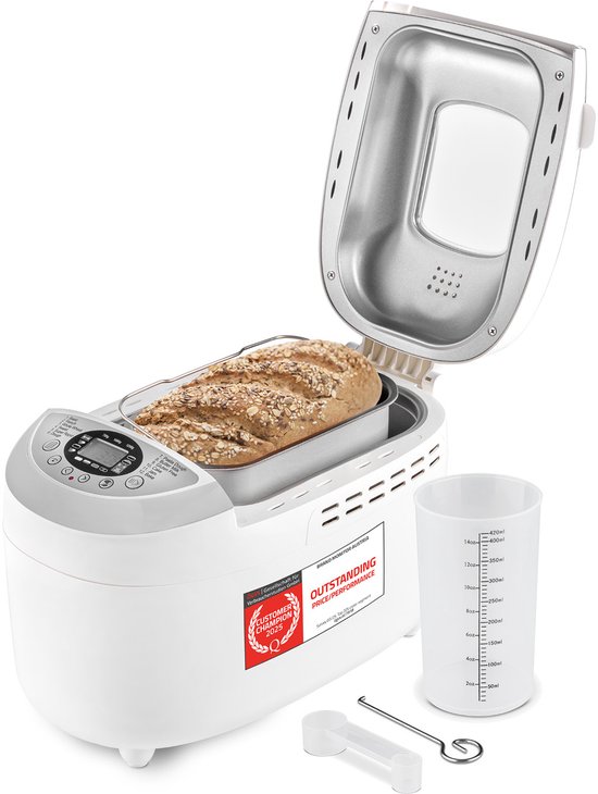 TZS First Austria 5152-3 Broodbakmachine - 12 Bakprogramma’s - Wit