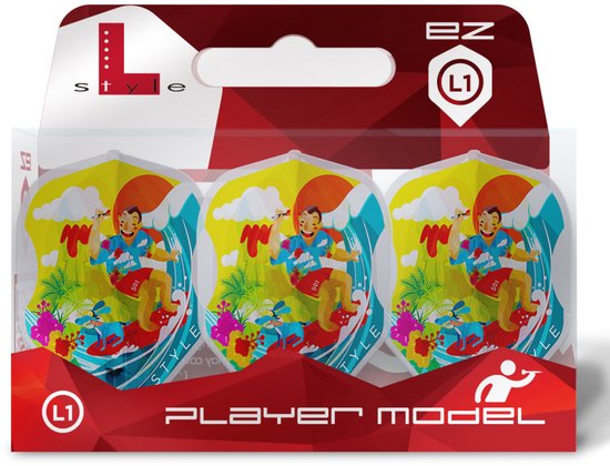 L-Style EZ L1 Wayne Mardle V1 Type A Clear White - Dart Flights van L-Style — afbeelding 2