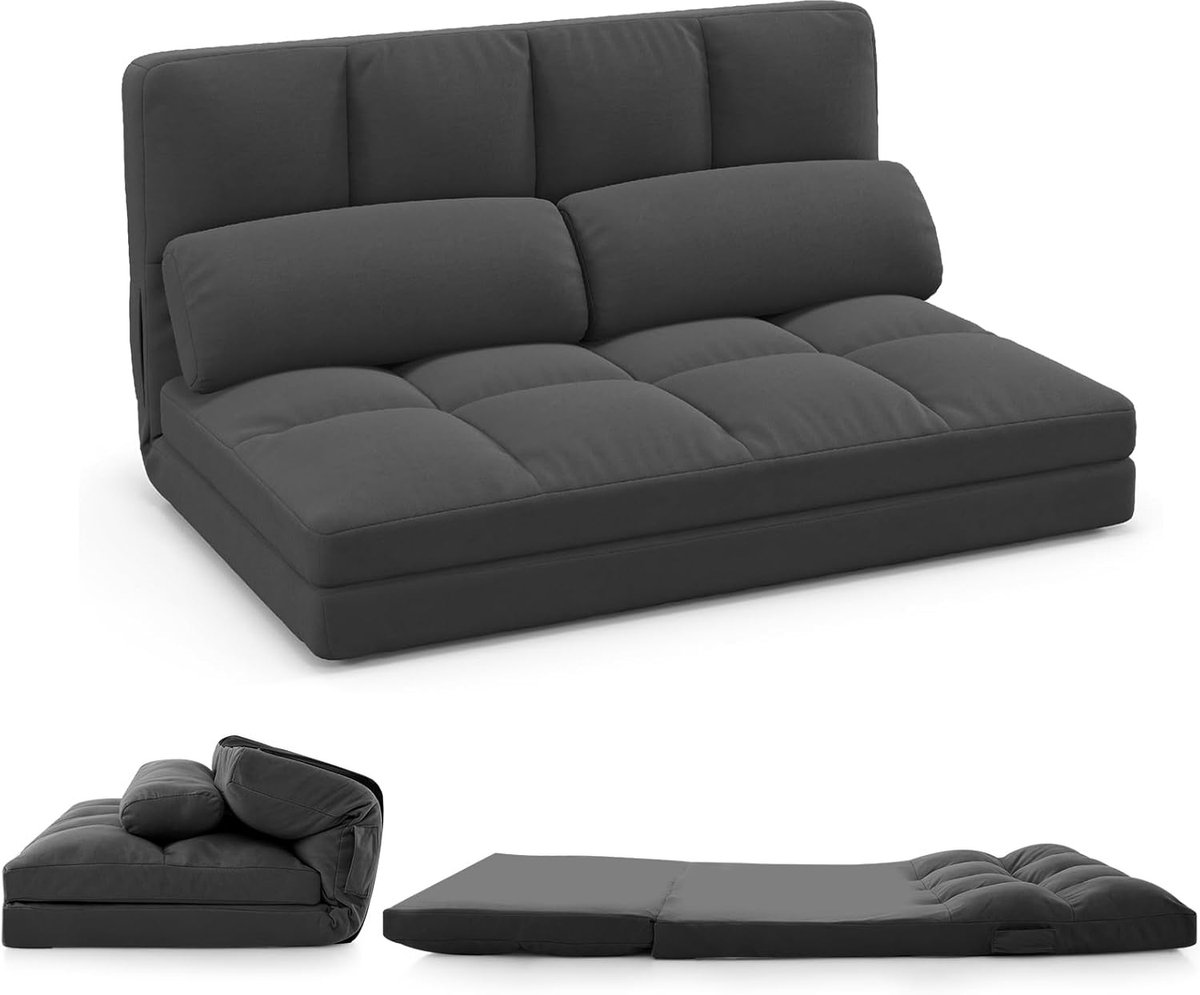 Slaapstoel - Uitklapbaar - Slaapbank - Logeerbed - Zetelbed - Slaapfauteuil - Vouwbed - 1 persoons - Zeer comfortabel - Zwart