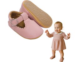 Joya Kids® Baby Schoentjes Roze Meisje | Roze Kinderschoenen met Rubberen Zool | Zomer en Winter Schoentjes Meisjes | Eerste Stapjes | Anti-Slip Zool | Imitatieleer | Voor Baby's van 6 tot 18 maanden | Maat 13 | 12-18 Maanden Oud