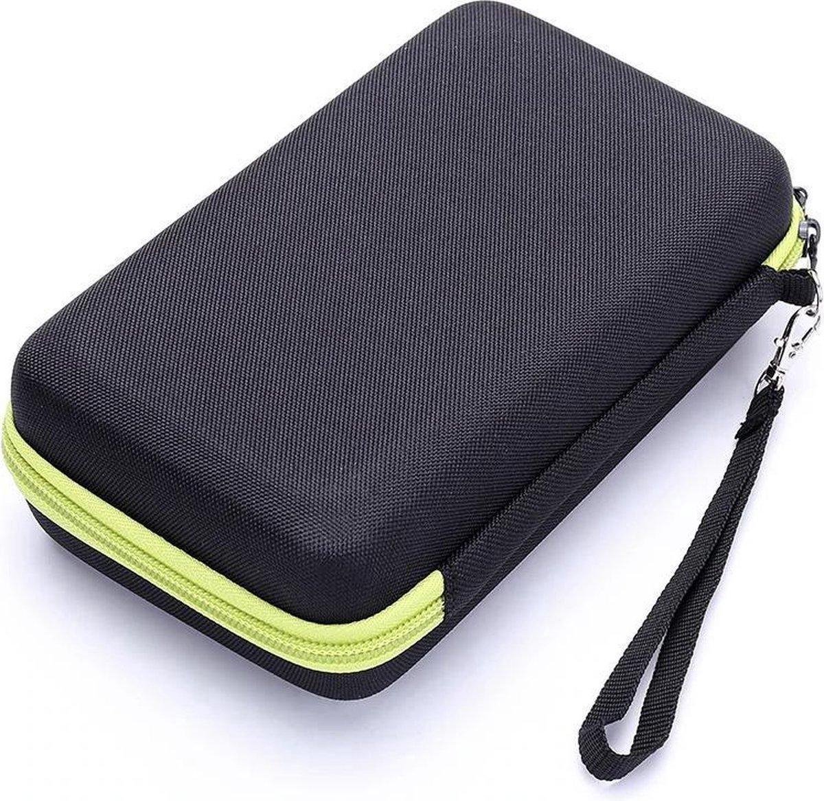 Hard Cover Carry Case - Reisetui - Luxe reisetui - Zwart - Geschikt Voor Philips Oneblade