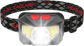 YONO Hoofdlamp Led Oplaadbaar - Hoofdlampje - Verstelbaar - Waterbestendig - Wandel Verlichting - Zwart