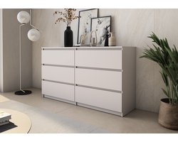 Pro-meubels – Ladekast Stamford – Beige – 120cm – Opbergkast – Commode – Slaapkamer – Woonkamer