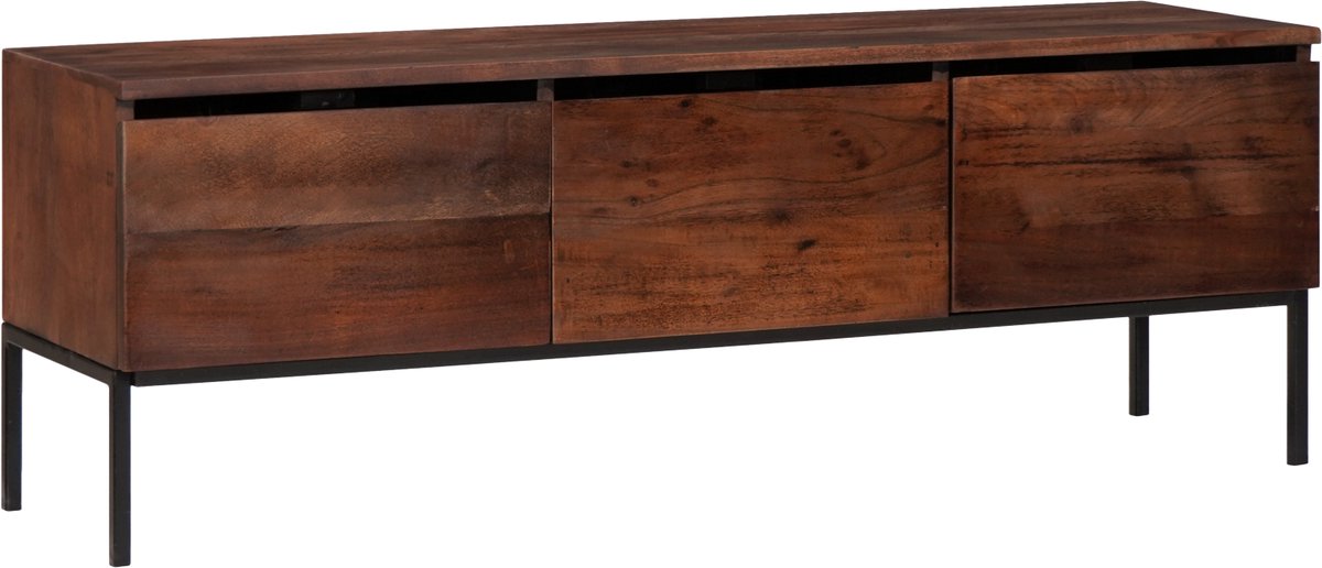 vidaXL - TV - Kast - Honingbruin - 110 - x - 30 - x - 36 - cm - Massief - acaciahout