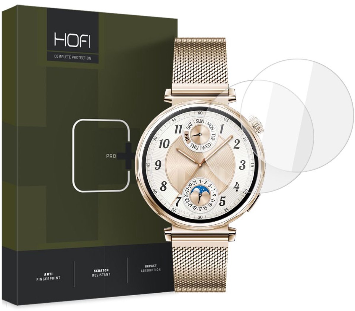 Hofi Gehard Glas Voor Huawei Watch Gt 5 41Mm 2-Pack Anti-Kras