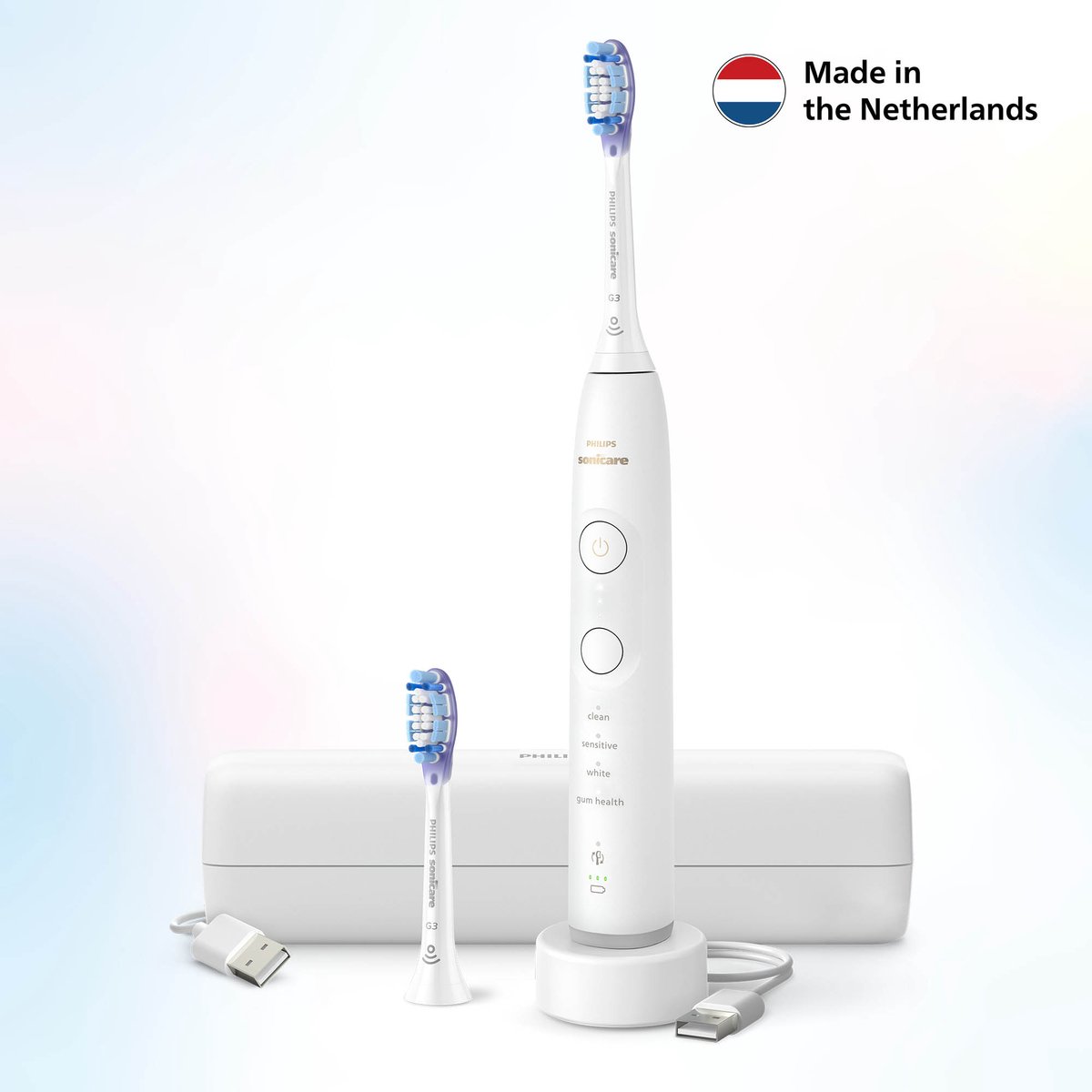 Philips Sonicare 7100 Series - Elektrische Tandenborstel - Wit - Extra Premium Gum Opzetborstel - Reisetui - Gezonder tandvlees - HX7420/02 thumbnail 5