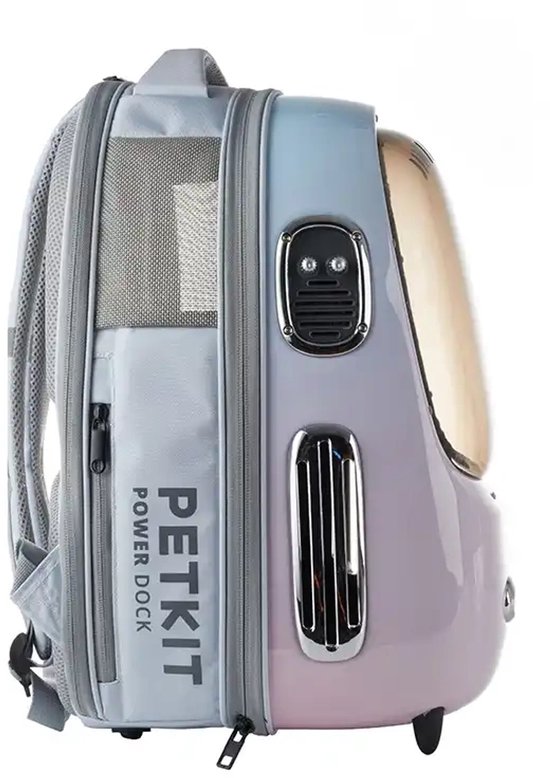 PETKIT Breezy 2 - Rose - Sac de voyage pour chat - Porte-chien - Petits Chiens et Chats - Léger - Avec lumière et ventilateur