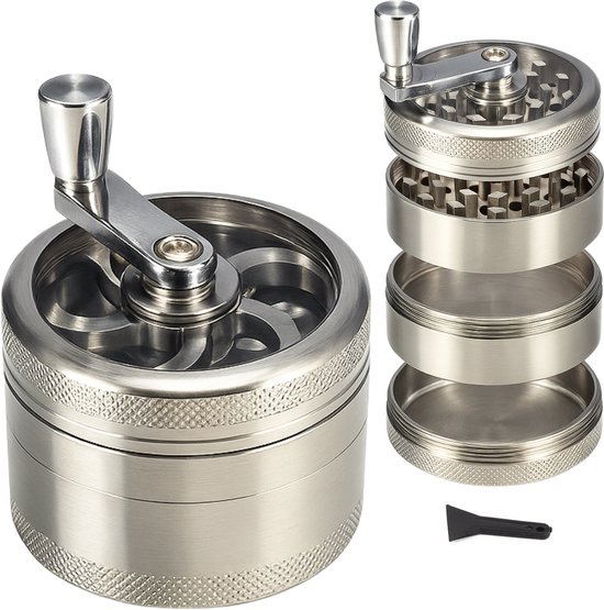 55mm Stainless Steel Grinder, 4 Piece, Herbs, Spices & Herb